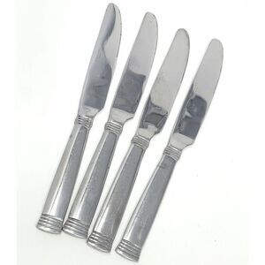 Wallace NAPOLI Glossy Dinner Knives 8 7/8” Stainless Flatware Set Of 4